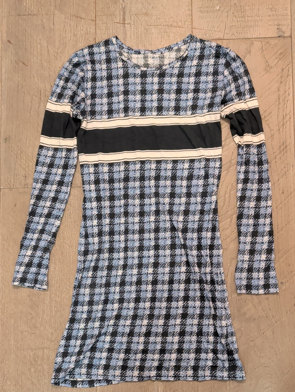 Derek Lam Plaid Long Sleeve Dress